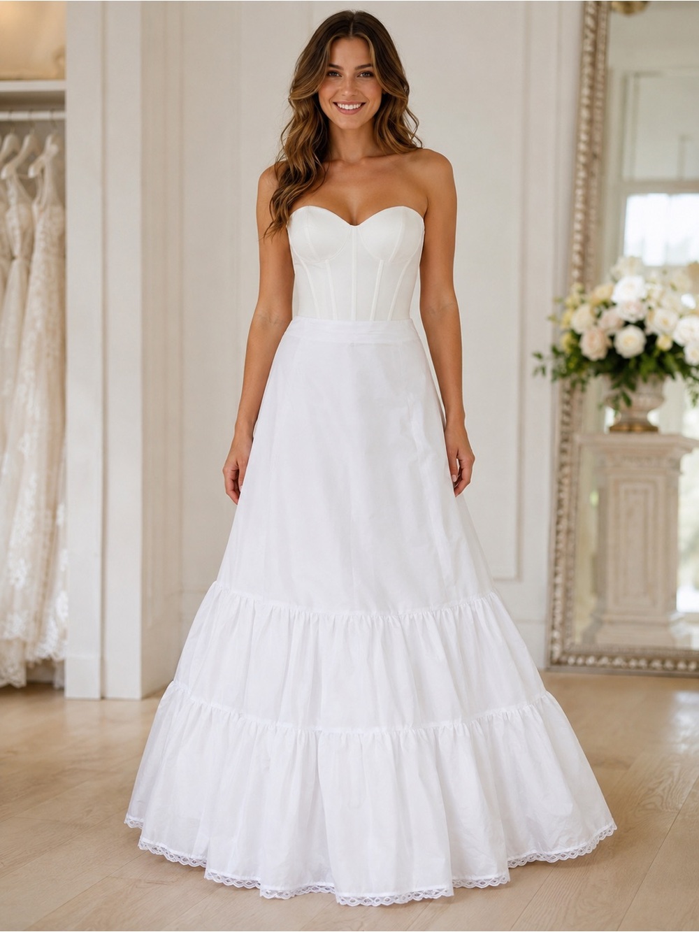 David's Bridal White Bridal Petticoat